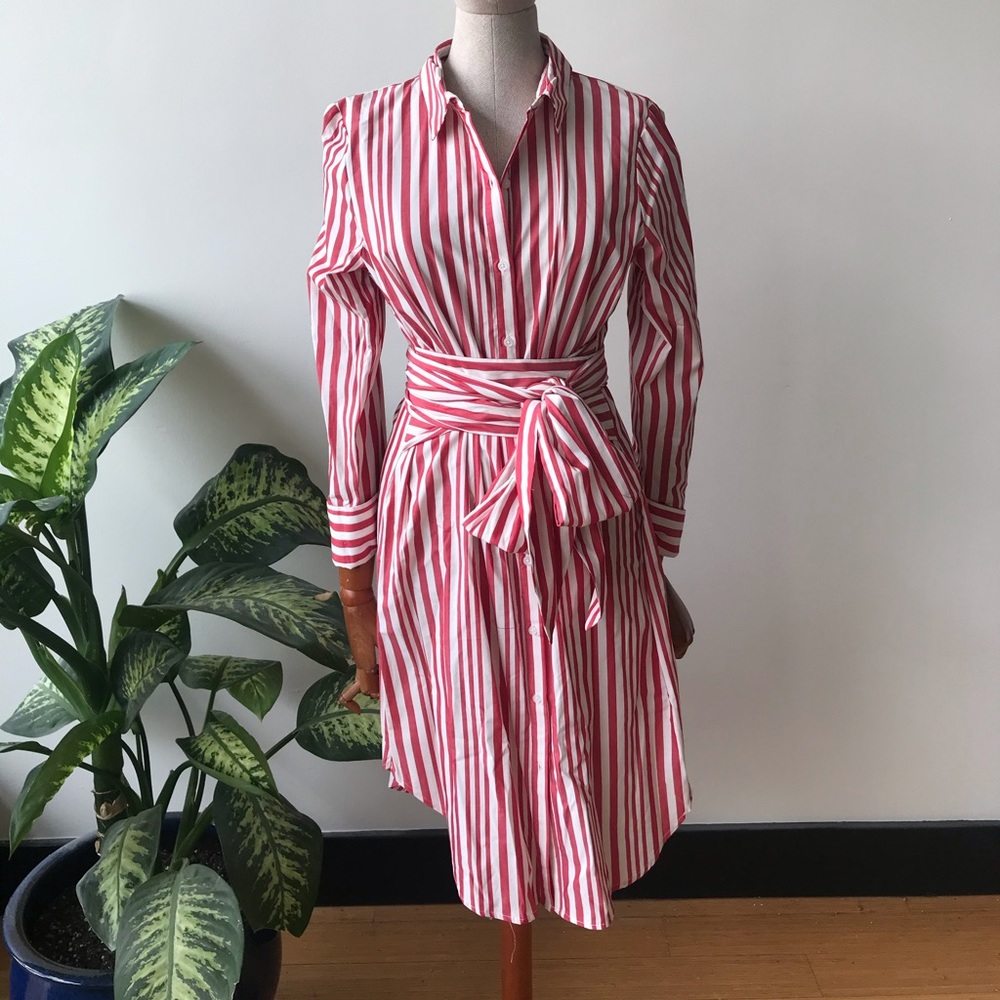Who What Wear candy stripe shirt dress.